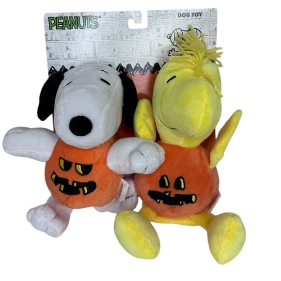 Peanuts Snoopy and Woodstock Halloween Dog Toys Pack of 2 10" Plush Chew Toys - Picture 6 of 6